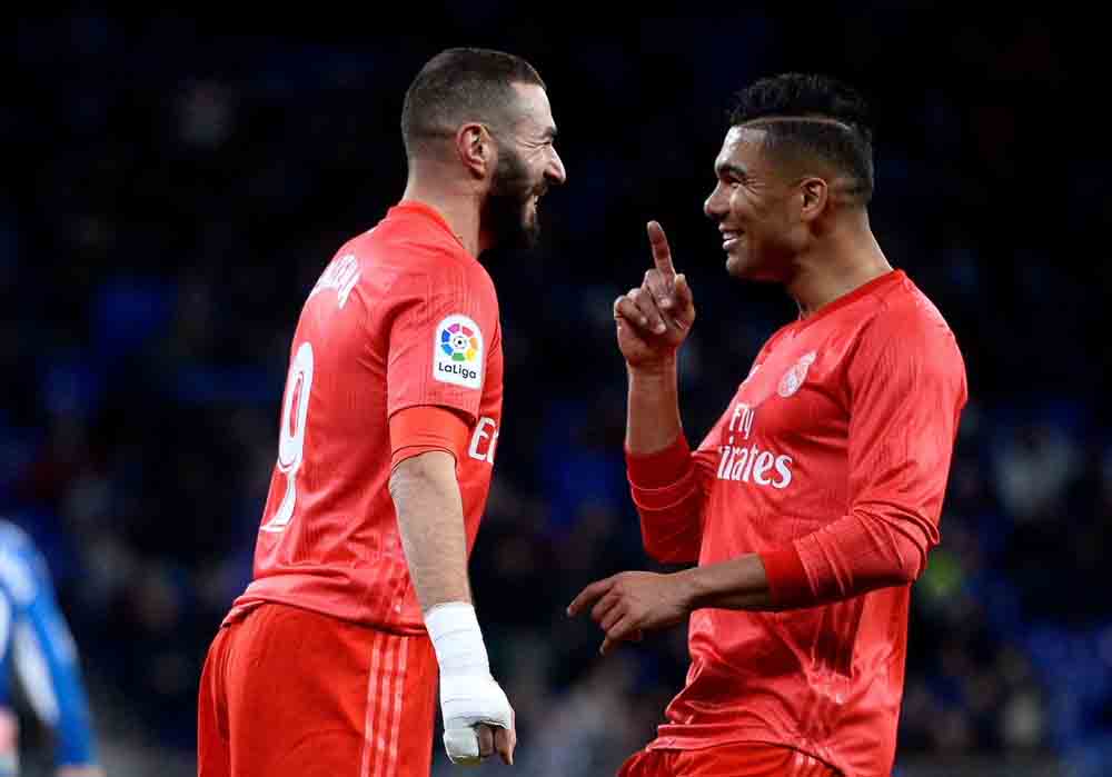 ريال مدريد بقيادة بنزيما يستعيد المركز الثالث في الليغا