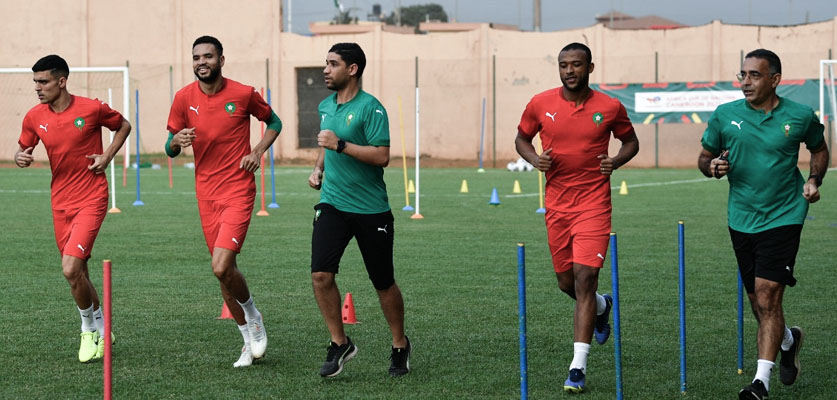 غياب لاعبين بارزين عن الحصة التدريبية للمنتخب الوطني المغربي