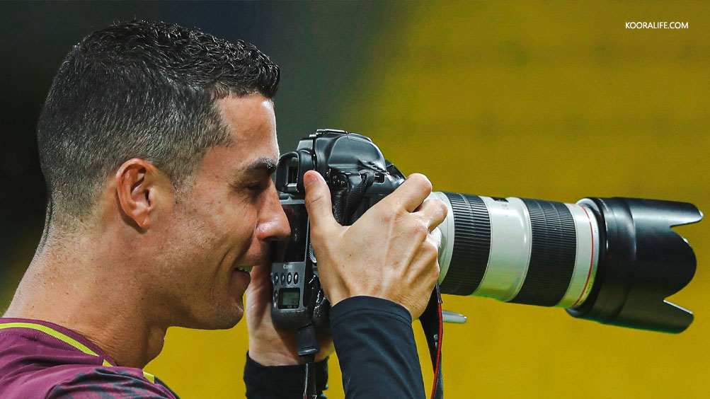 رونالدو يتحول من لاعب كرة إلى مصور محترف