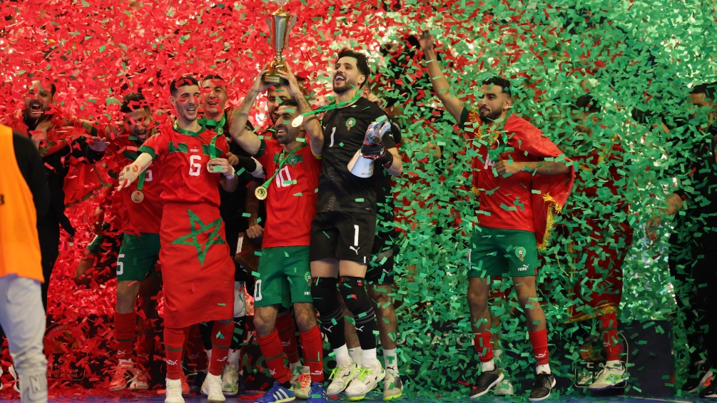 المنتخب المغربي لـ "الفوتسال" يتوج بلقبه الإفريقي الثالث على التوالي