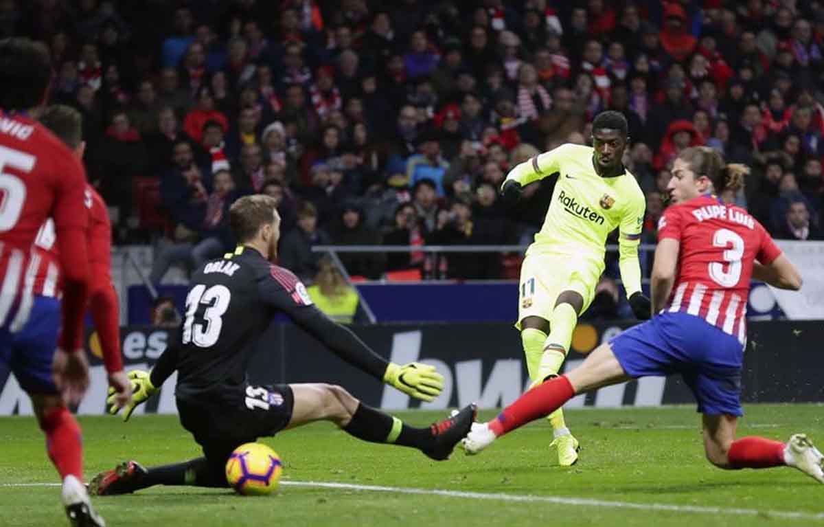 ديمبلي ينقد برشلونة من الهزيمة في قمة الدوري الإسباني أمام أتلتيكو مدريد