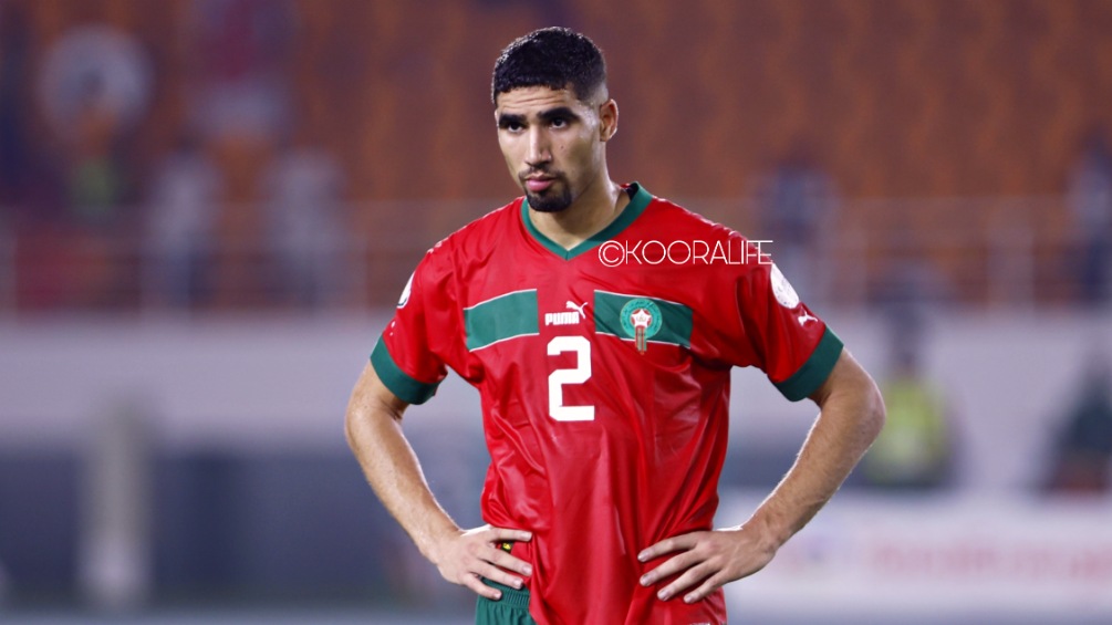 حكيمي يغادر معسكر المنتخب المغربي باتفاق مسبق